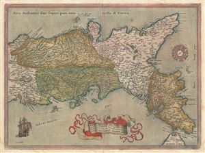 ortelius 1580 geographicus italy map 1250