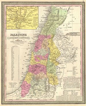 Palestine & Adjacent Countries. : Geographicus Rare Antique Maps