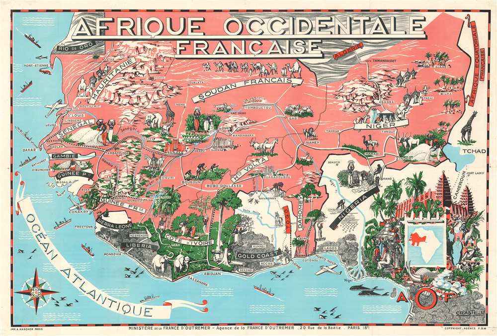 Afrique Occidentale Francaise.: Geographicus Rare Antique Maps