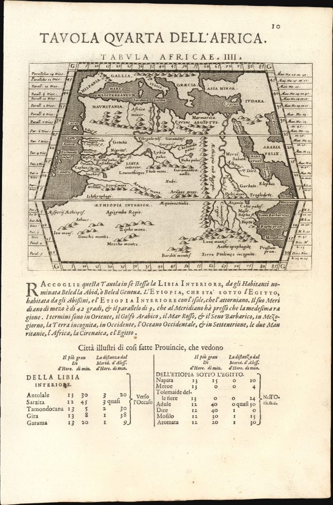 Tavola Quarta Dell' Africa./ Tavola Prima Dell'Asia. - Main View