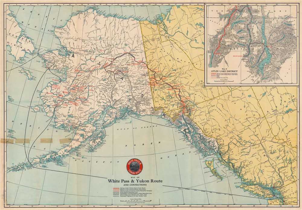 Map of the White Pass and Yukon Route and Connections. - Main View