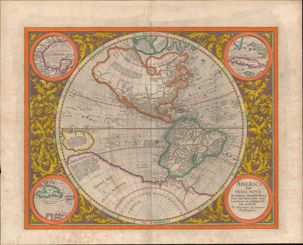 America, siue, India Nova. Ad magnae Gerardi Mercatoris aui vniversalis imitationem in compendium redacta. - Main View