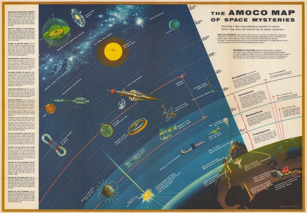 The Amoco Map of Space Mysteries. - Main View