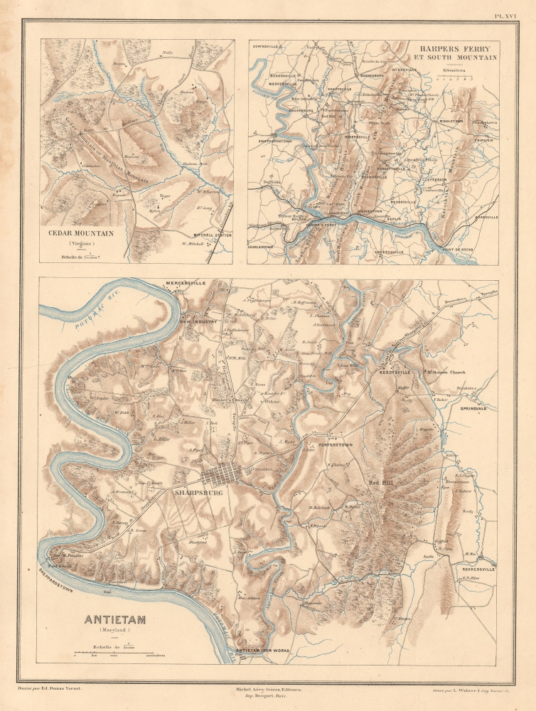 Cedar Mountain (Virginie). Harpers Ferry et South Mountain. Antietam (Maryland). - Main View