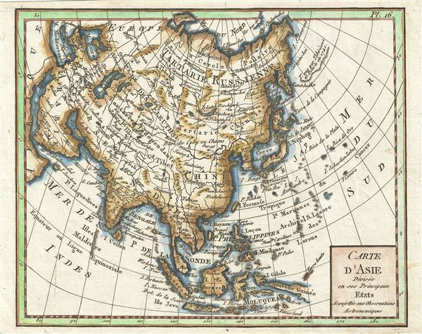 Carte d'Asie Divisee en ses Princpaux Etats Assujettie Observations Astronomiques. - Main View