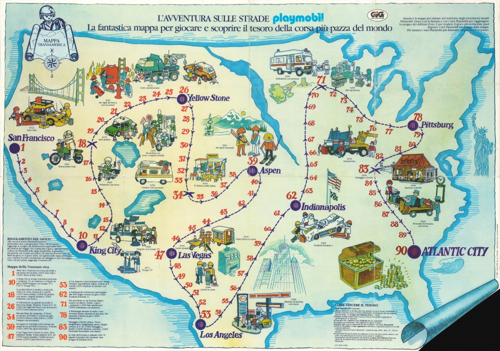 Mappa Transamerica. L'Avventura Sulle Strade playmobil. - Main View