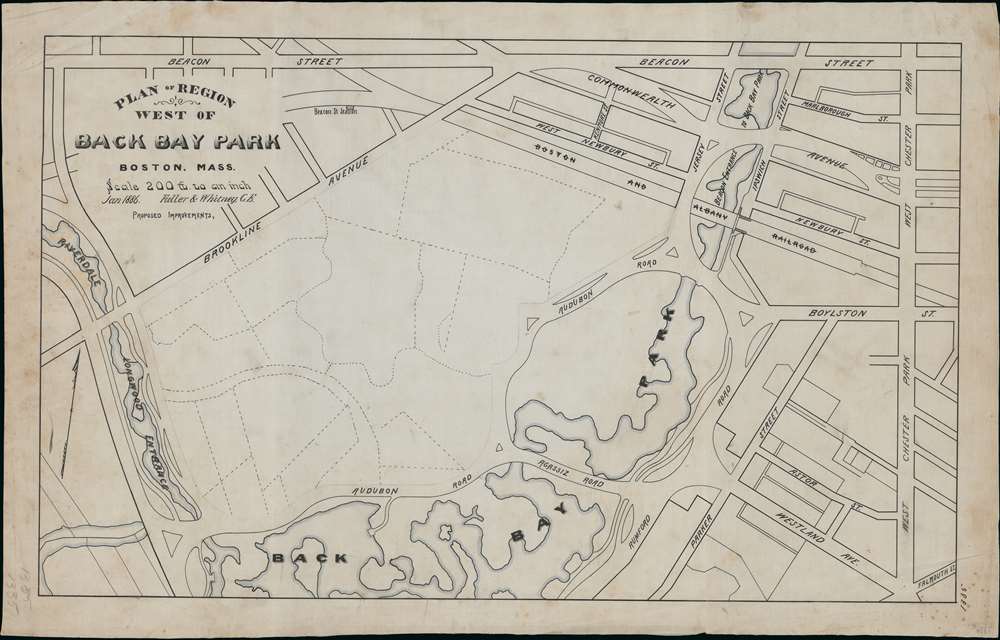 Plan of Region West of Back Bay Park Boston, Mass. - Alternate View 1