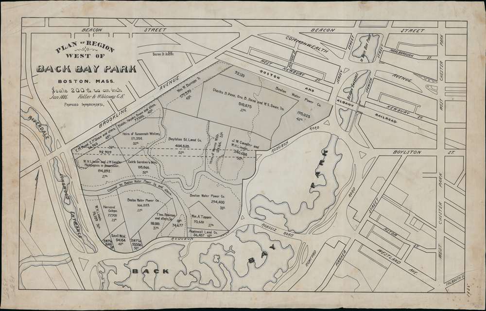 Plan of Region West of Back Bay Park Boston, Mass. - Alternate View 2