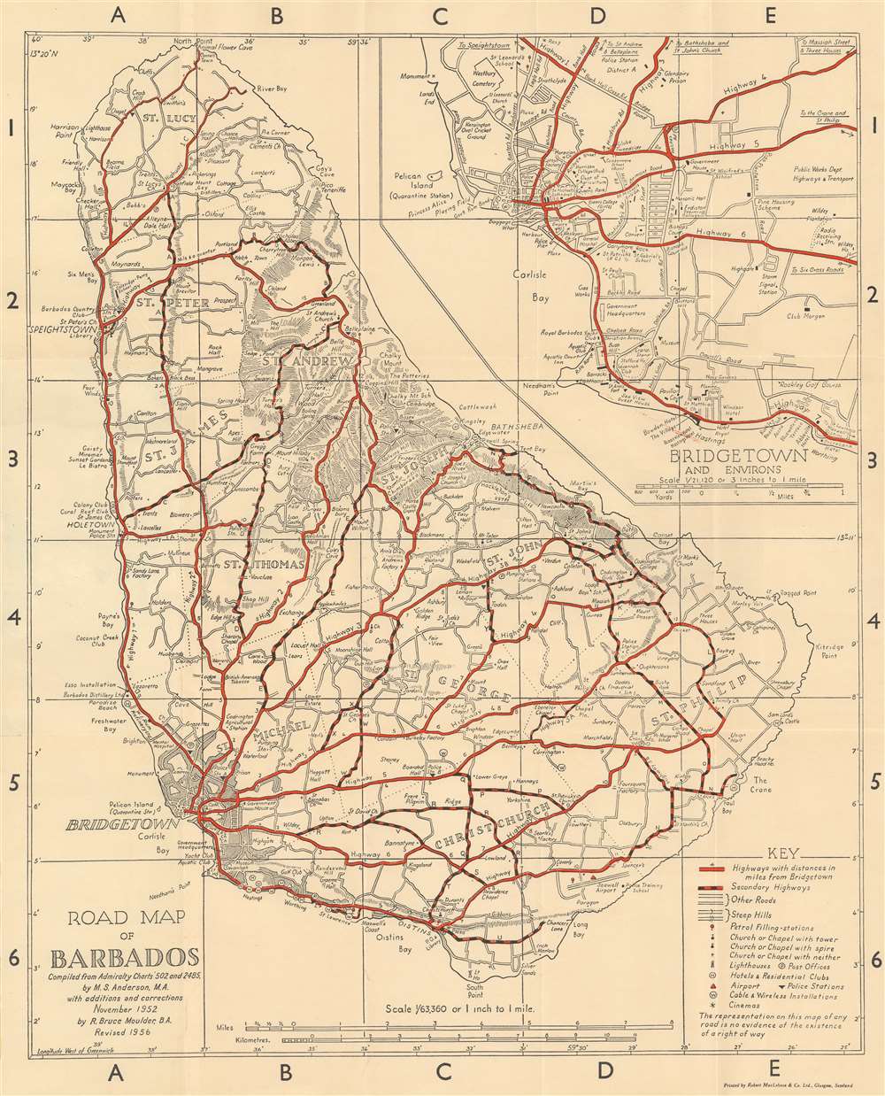 Road Map Of Barbados - Arlene Natassia