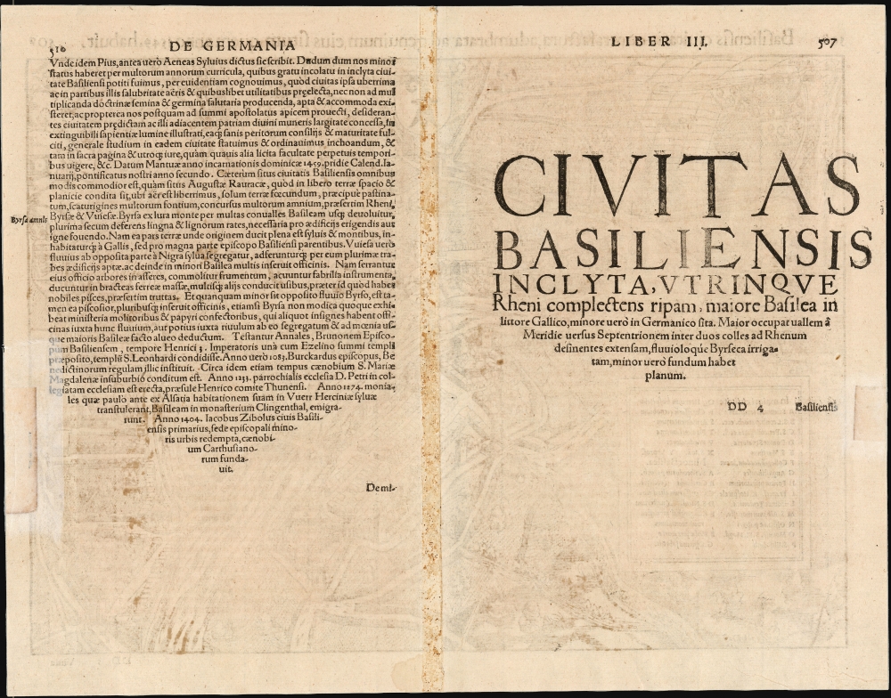 Basiliensis civitatis contrafactura, adumbrata ad genuinum eius situm, quem anno 1549, habuit. - Alternate View 1