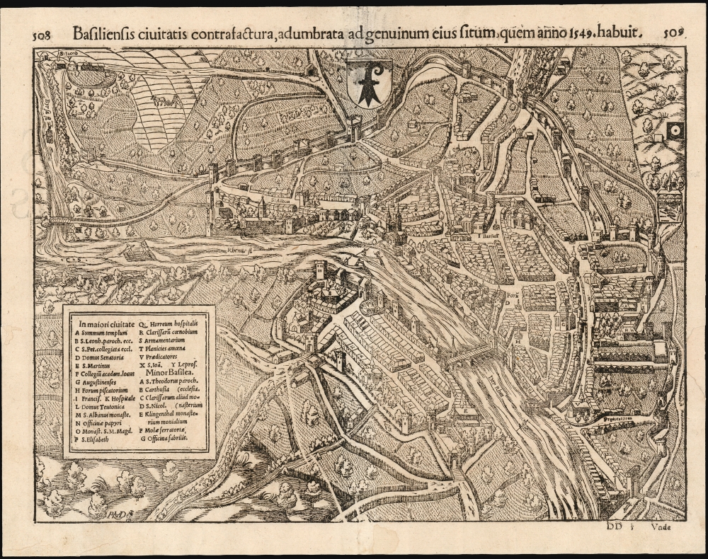 Basiliensis civitatis contrafactura, adumbrata ad genuinum eius situm, quem anno 1549, habuit. - Main View