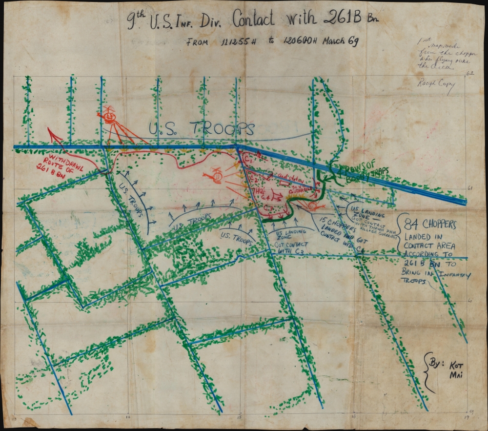 9th U.S. Inf. Div. Contact with 261. B Bn From 111255H to 120600H March 69. - Alternate View 1