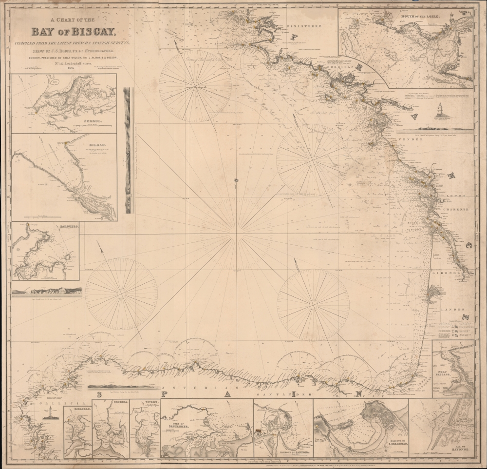 A Chart of the Bay of Biscay compiled from the latest French and Spanish surveys. - Main View