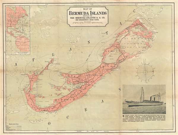 Map of Bermuda Islands compiled for The Bermuda-Atlantic S. S. Co. - Main View