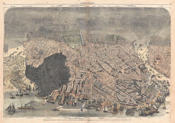 Bird's-Eye View of Boston, Showing the Burned District. - Main View