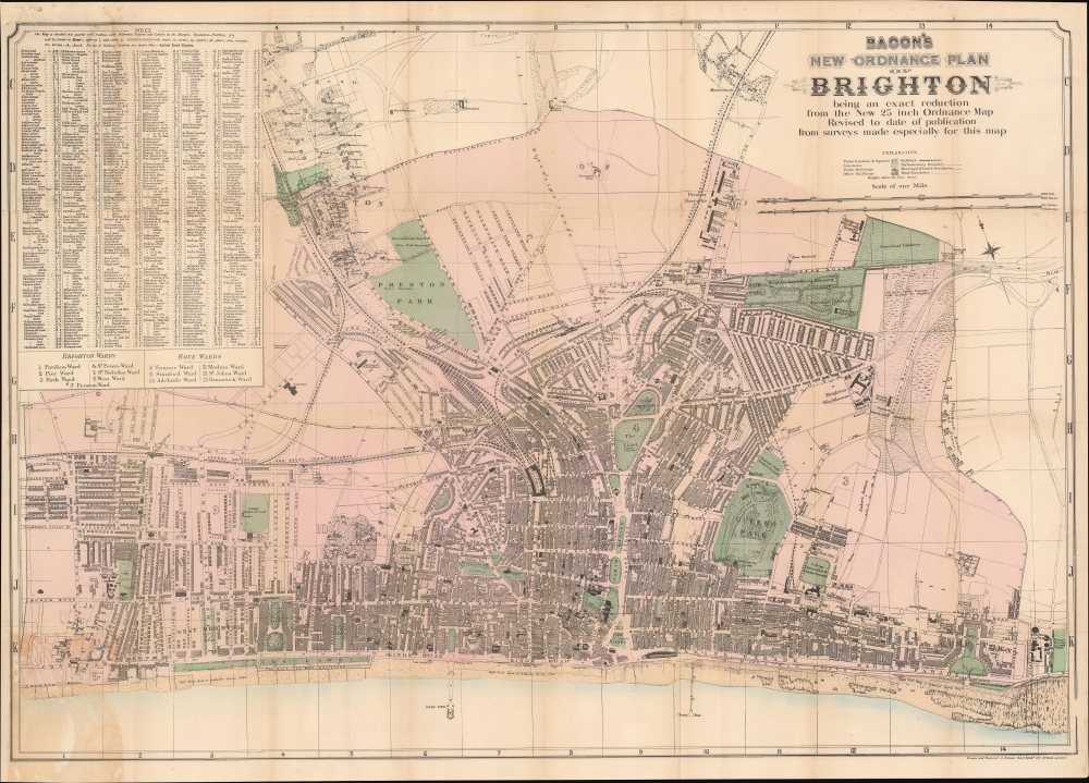 Bacon's New Ordnance Plan of Brighton. - Main View