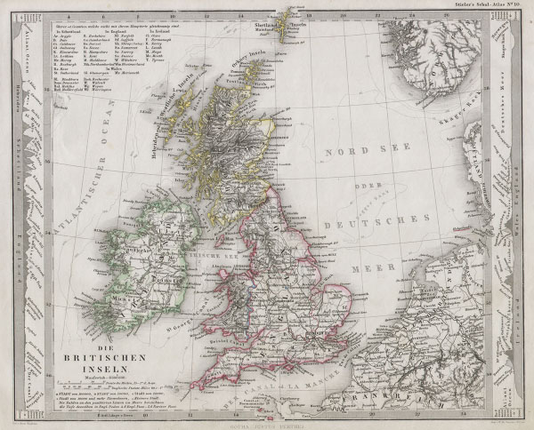 Die Britischen Inseln.: Geographicus Rare Antique Maps