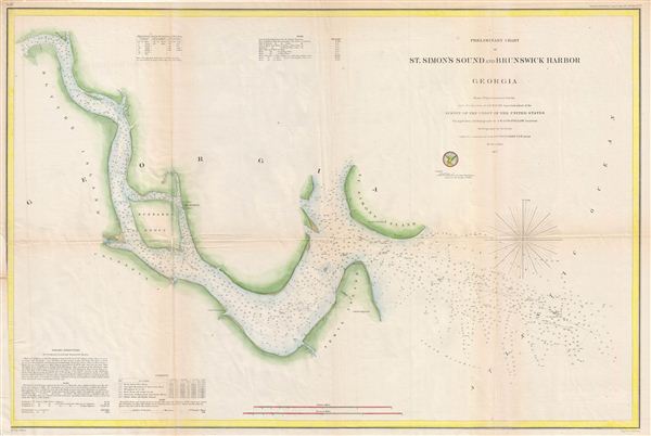 Preliminary Chart of St. Simon's Sound and Brunswick Harbor Georgia. - Main View