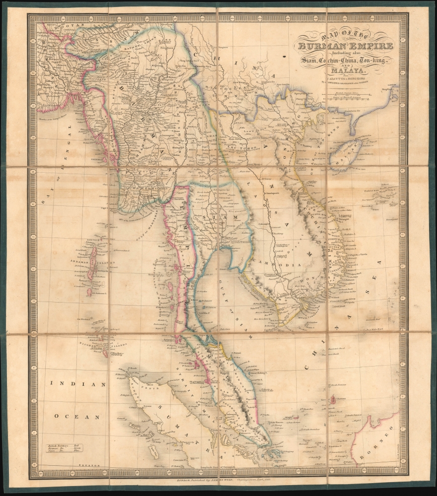 Map of the Burman Empire Including also Siam, Cochin-China, Ton-king and Malaya from Calcutta to Hong-Kong. - Main View