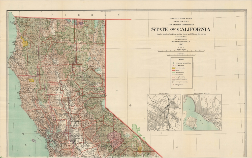 State of California compiled from the official Records of the General Land Office and other sources. - Alternate View 2