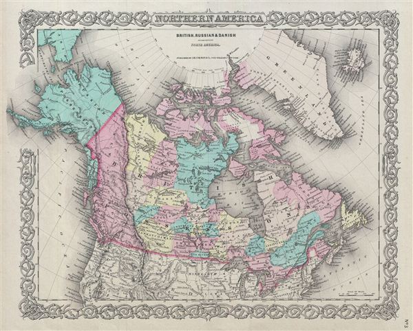 Northern America.  British, Russian & Danish Possessions In North America. - Main View