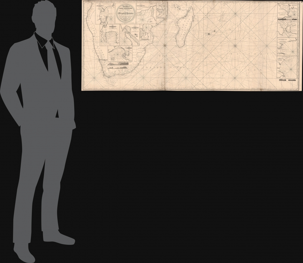 A New Chart From the Cape of Good Hope to the Islands of Madagascar, Mauritus, and c. Shewing the Mozambique Passages, drawn from the Surveys and Observations of Several Distinguished Navigators, Including all the Modern Discoveries. - Alternate View 1