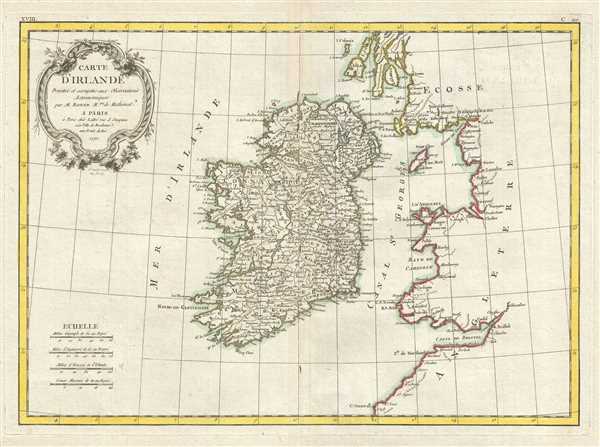 Carte D'Irlande Projelle de assujettie aux Observation Astronomiques. - Main View