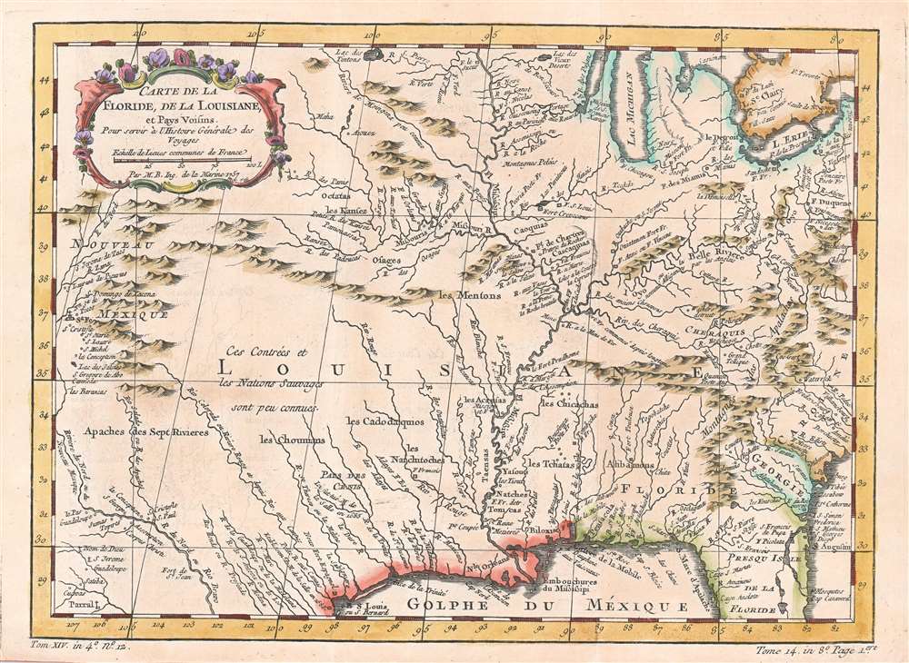 Carte de la Floride, de la Louisiane, et Pays Voisins. - Main View