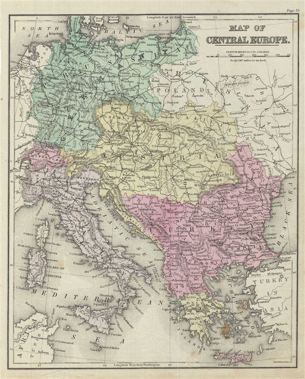 Map of Central Europe. - Main View