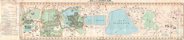 Map of the Central Park Showing the Progress of the Work up to January 1st, 1860. - Main View