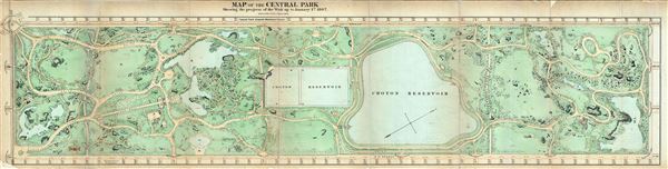 Map of the Central Park Showing the progress of the Work on January 1st 1867. - Main View