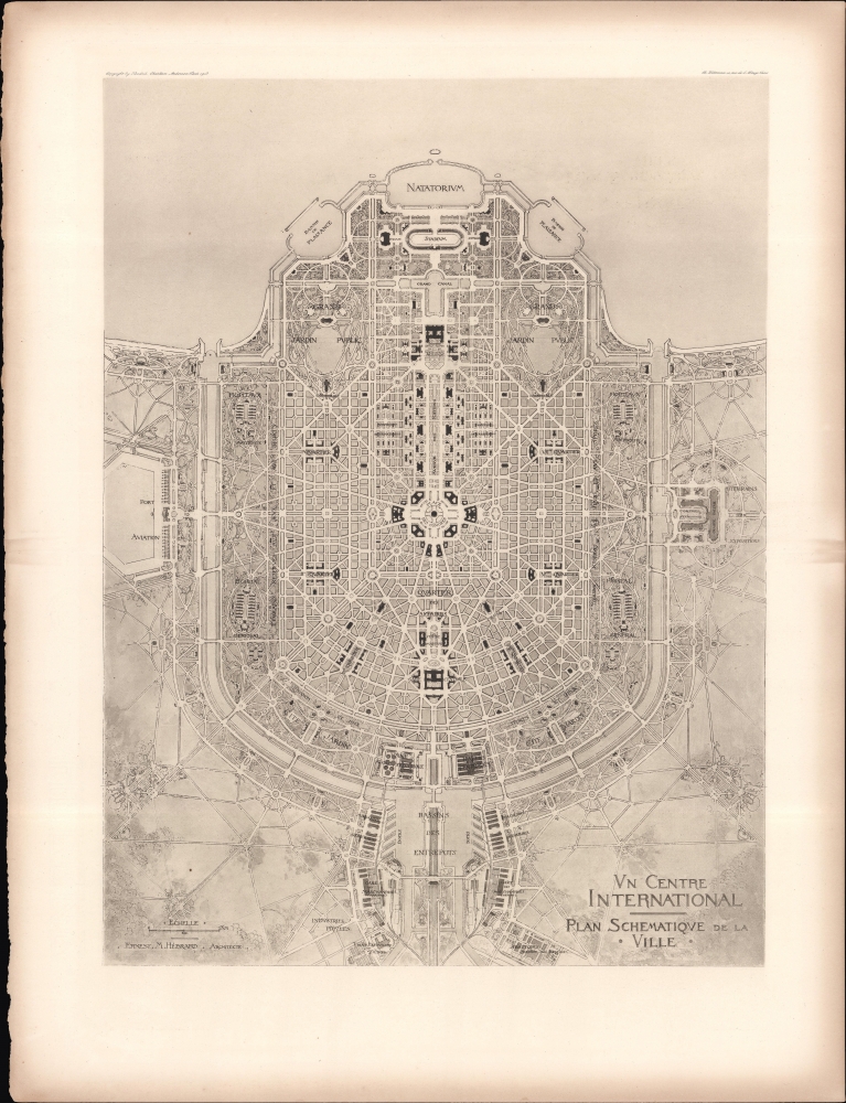 Un Centre International Plan Schematique de la Ville. - Main View