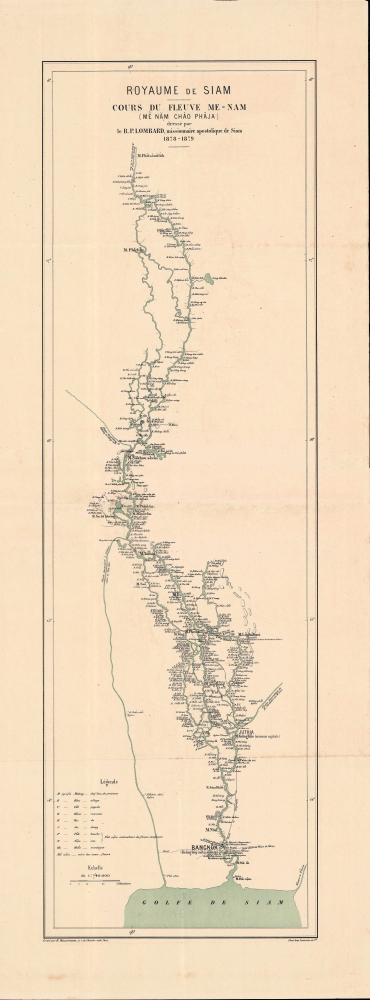 Royaume de Siam Cours du fleuve Me-Nam (Mè Năm Chào Phăja). - Main View