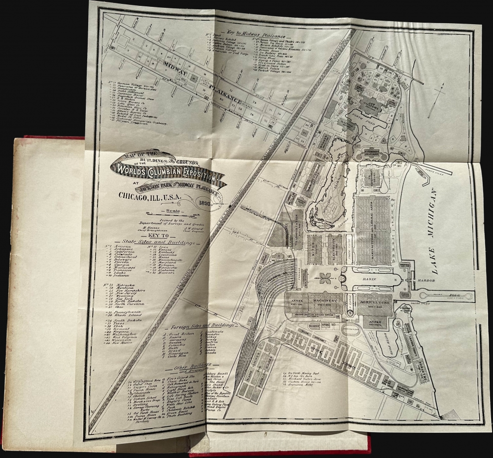 Grand Panoramic View of the Heart of Chicago. Overlooking the entire Business Portion of the City, lake Michigan, and the Columbian Exposition. - Alternate View 3