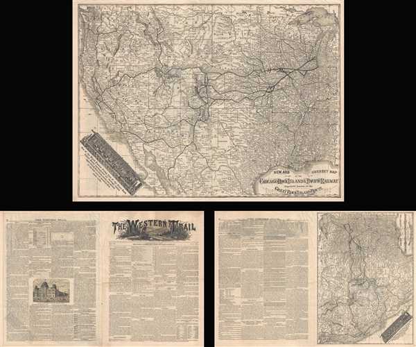 New and Correct Map of the Chicago Rock Island and Pacific Railway Popularly known as the Great Rock Island Route. - Main View