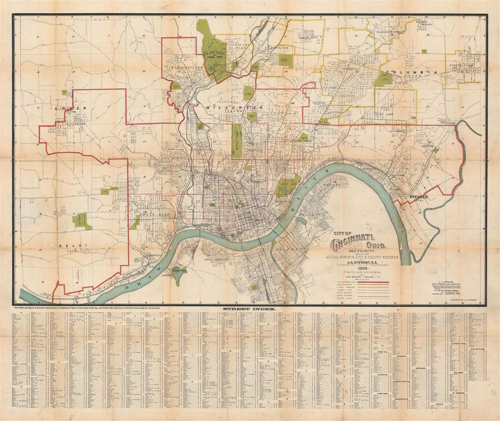 City of Cincinnati, Ohio and Vicinity. - Main View