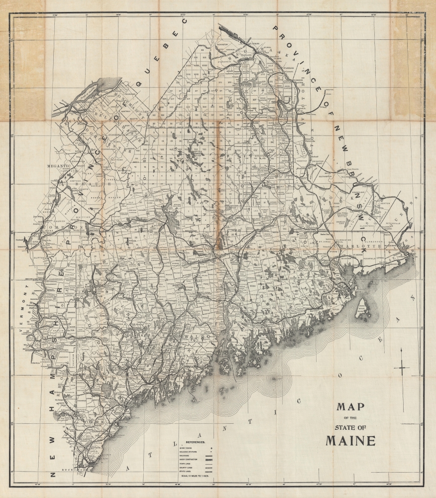 The New England Commercial and Route Survey Showing all Postoffices, Railroads, Electric Roads in operation and proposed, GOOD ROADS, Population (showing latest Massachusetts Census) and a comprehensive Distance Table. - Alternate View 2