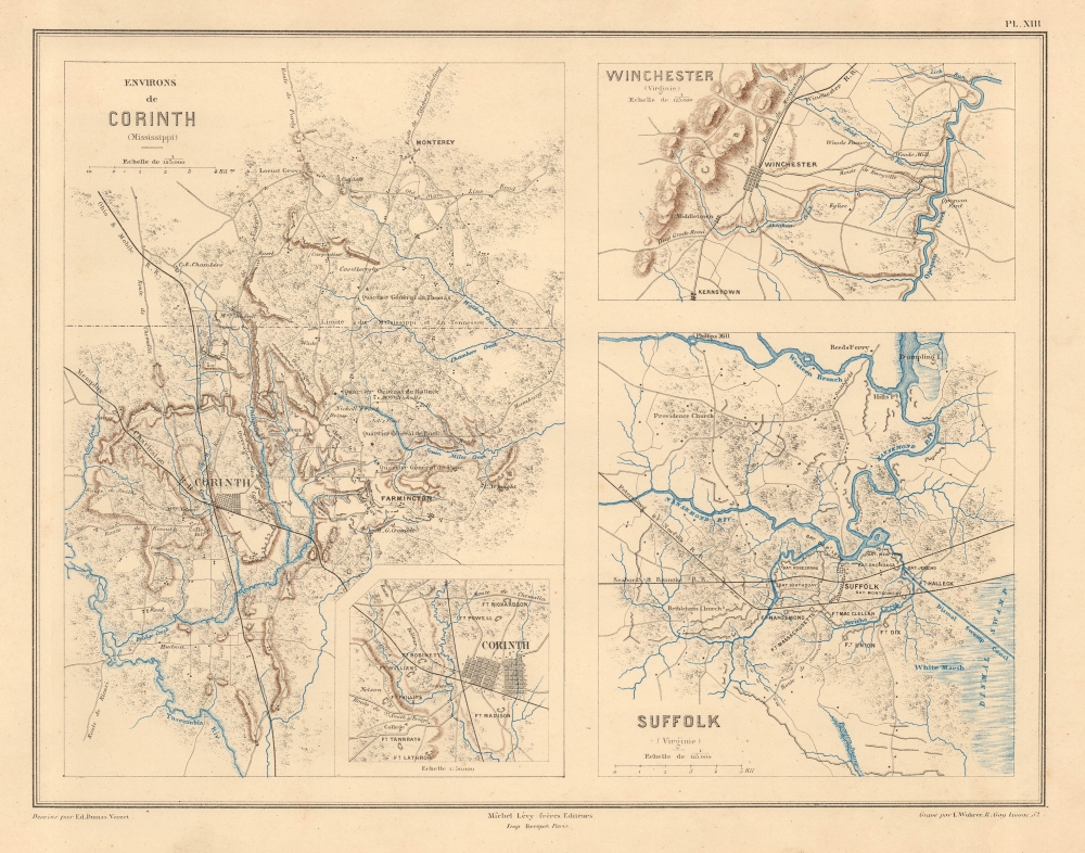 Environs de Corinth (Mississippi) / Winchester (Virginie) / Suffolk (Virginie). - Main View