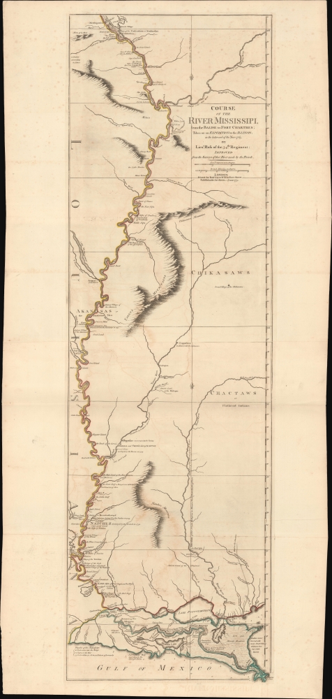 Course of the River Mississipi, from the Balise to Fort Chartres; Taken on an Expedition to the Illinois, in the latter end of the Year 1765. - Main View