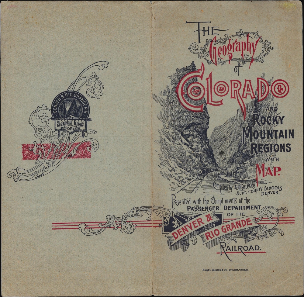 Map of the Denver and Rio Grande Railroad System. / The Geography of Colorado and Rocky Mountain Regions with Map. - Alternate View 2