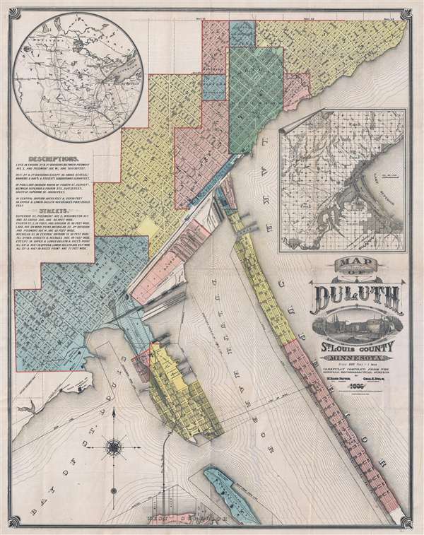 Map of Duluth St. Louis County Minnesota. - Main View