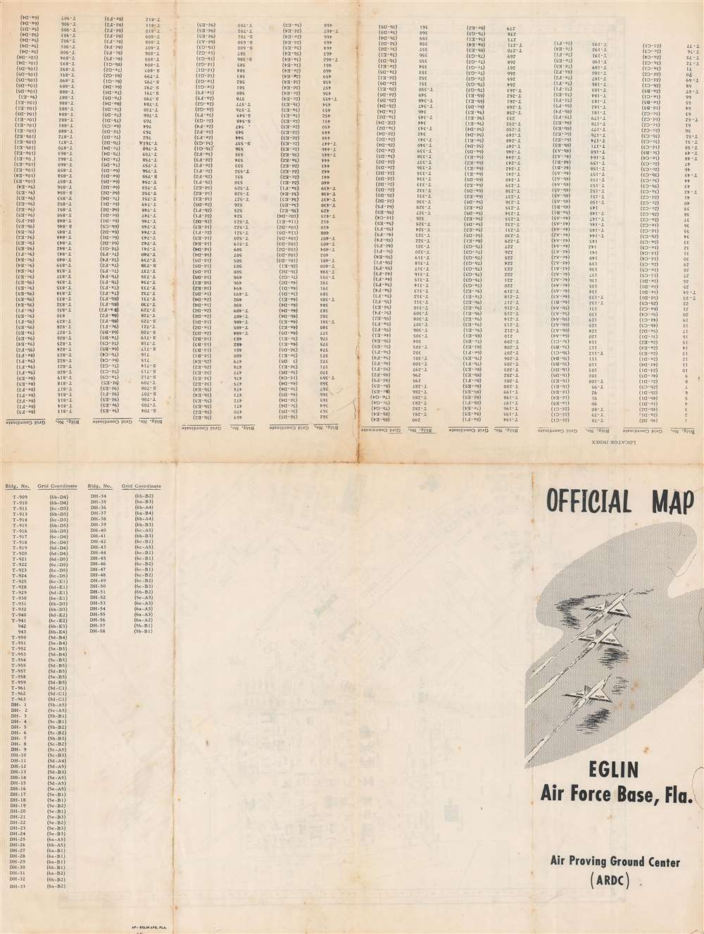 Eglin Air Force Base. / Official Map Eglin Air Force Base, Fla. Air Proving Ground Center (ARDC