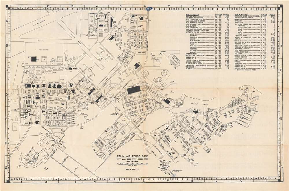 Eglin Air Force Base. / Official Map Eglin Air Force Base, Fla. Air Proving Ground Center (ARDC). - Main View