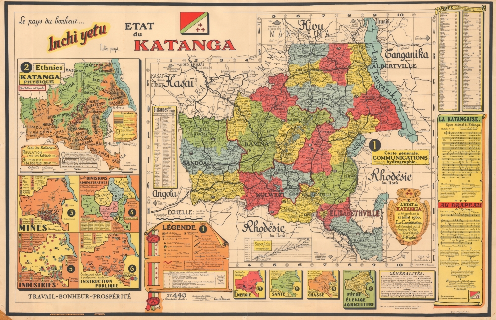 Etat du Katanga. Le pays du bonheur. Inchi yetu. Notre pays. - Main View