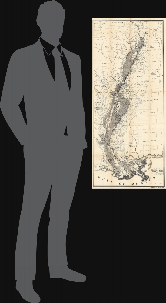 Map Showing Flooded Area Mississippi Valley 1912. Based on U.S.A. Engineer Maps. - Alternate View 1