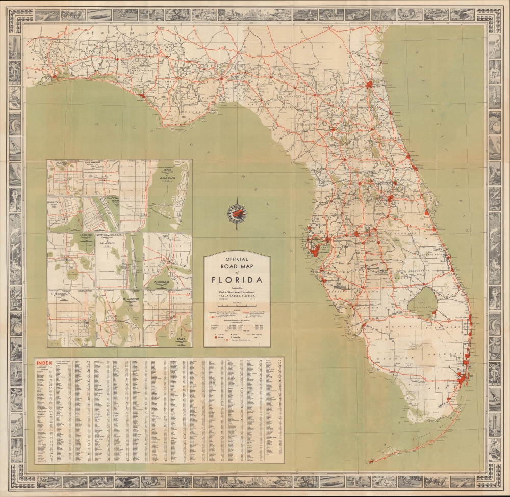 Official Road Map of Florida. - Main View