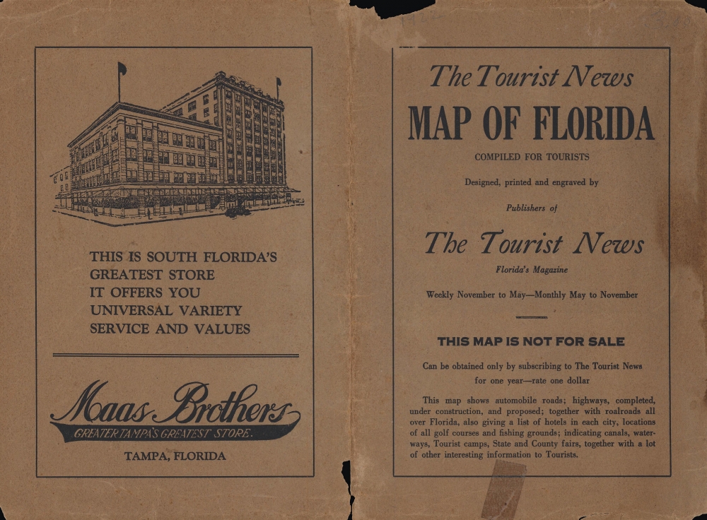 Official Tourist News Map of Florida, Especially Designed for the Tourist. - Alternate View 3