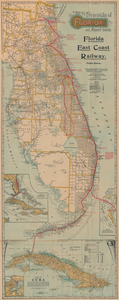 Map of the Peninsula of Florida and Adjacent Islands. - Main View