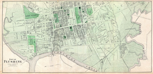 Part of Flushing. Town of Flushing, Queens Co. - Main View