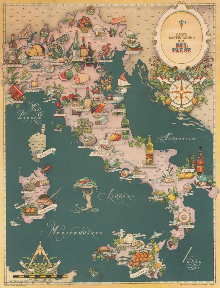 Carta Gastronomica del Bel Paese. - Main View